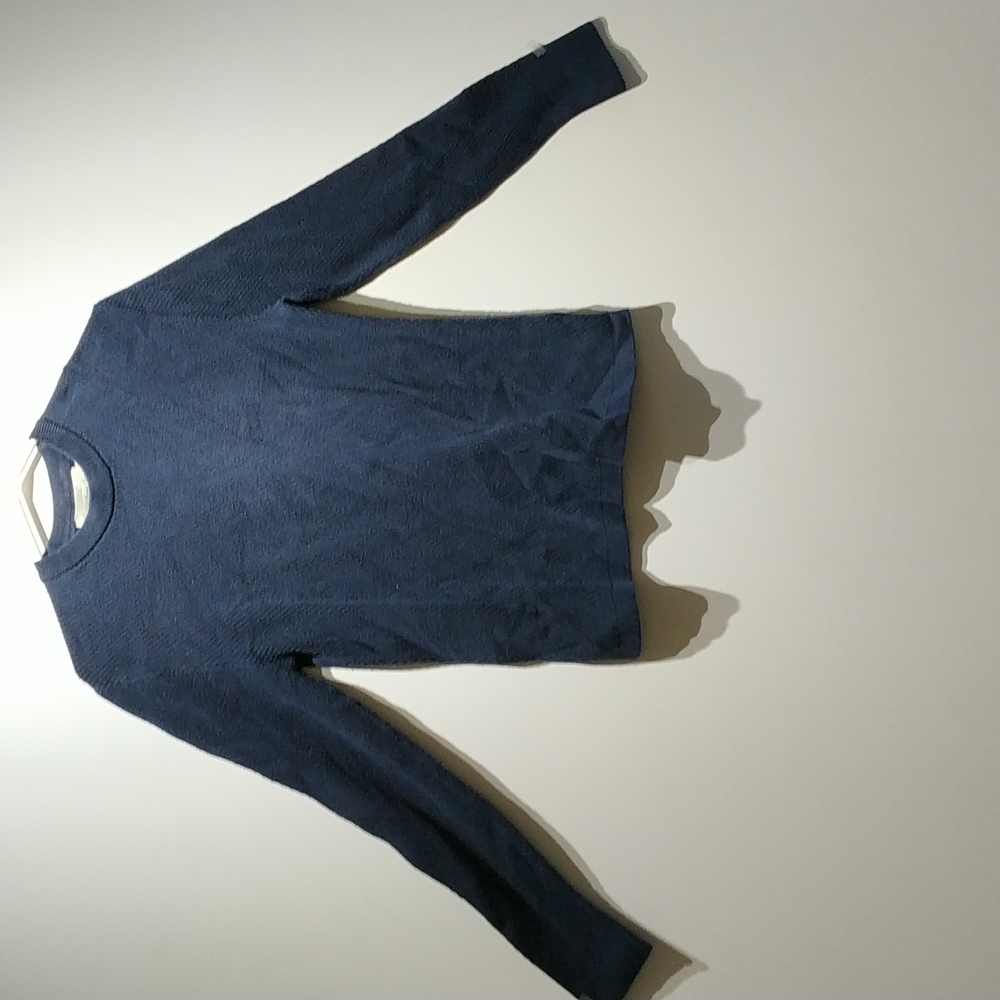 L.O.G.G blue 100% cotton crew neck kintted sweater size S